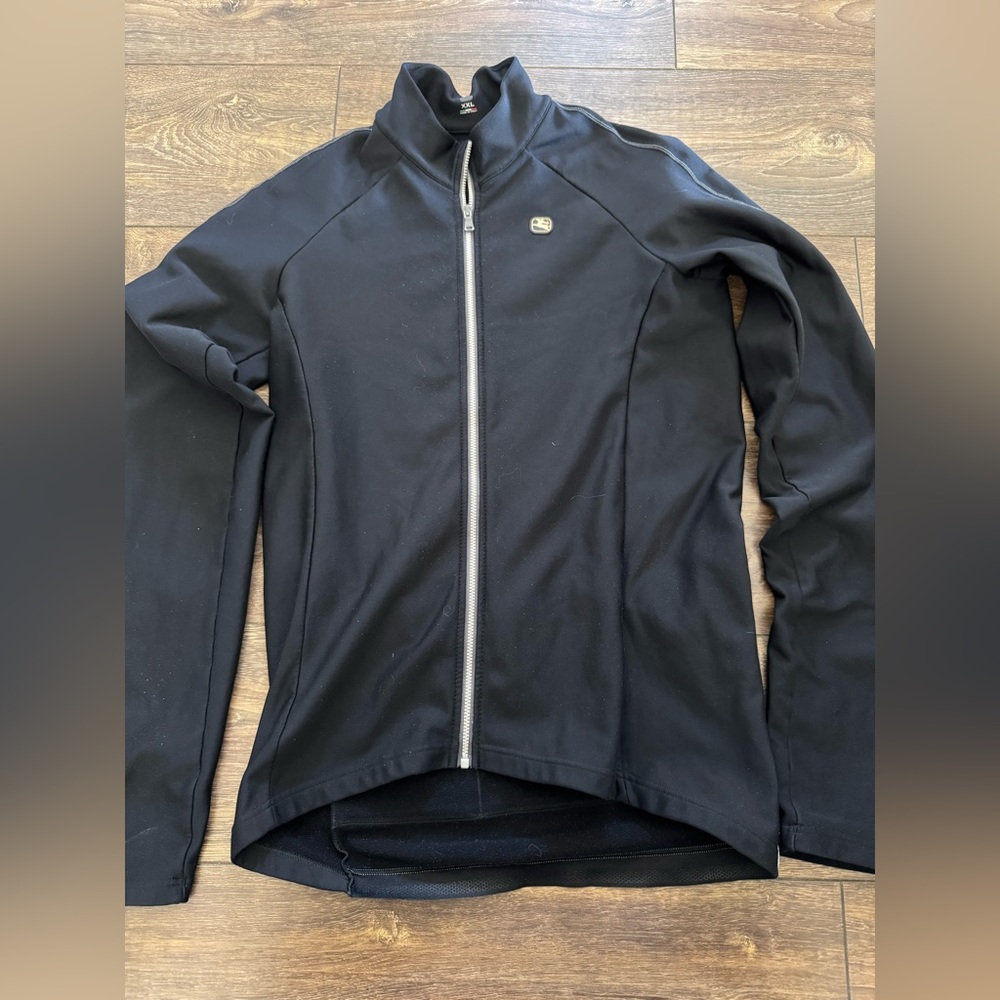 Giordana Woman’s Cycling Jacket Long Sleeve Black 2XL Back Pockets Full Zip